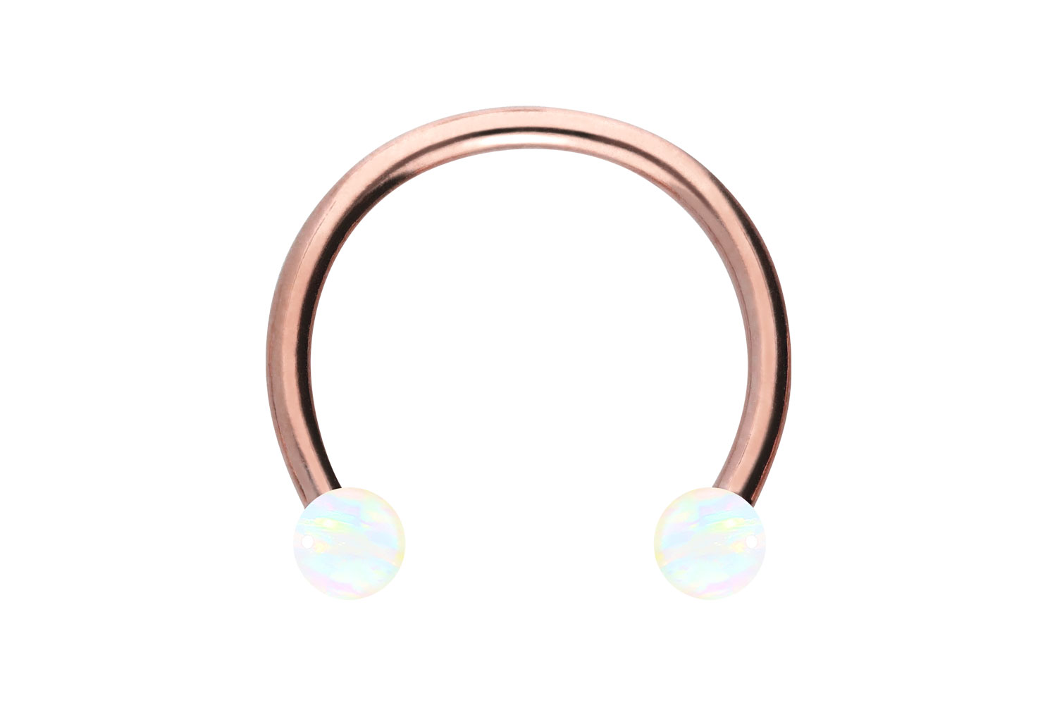 Titan Hufeisenring Piercing SYNTHETISCHE OPALE